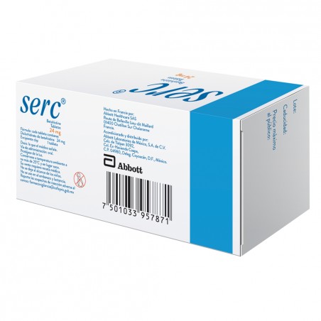 SERC 24 MG CAJA CON 30 TABLETAS, 51% OFF