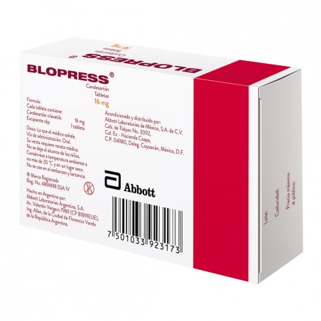 BLOPRESS® 16 Mg C/28 TABS